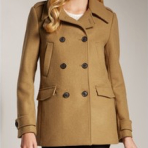 jack wills camel chelsea wool blend overcoat